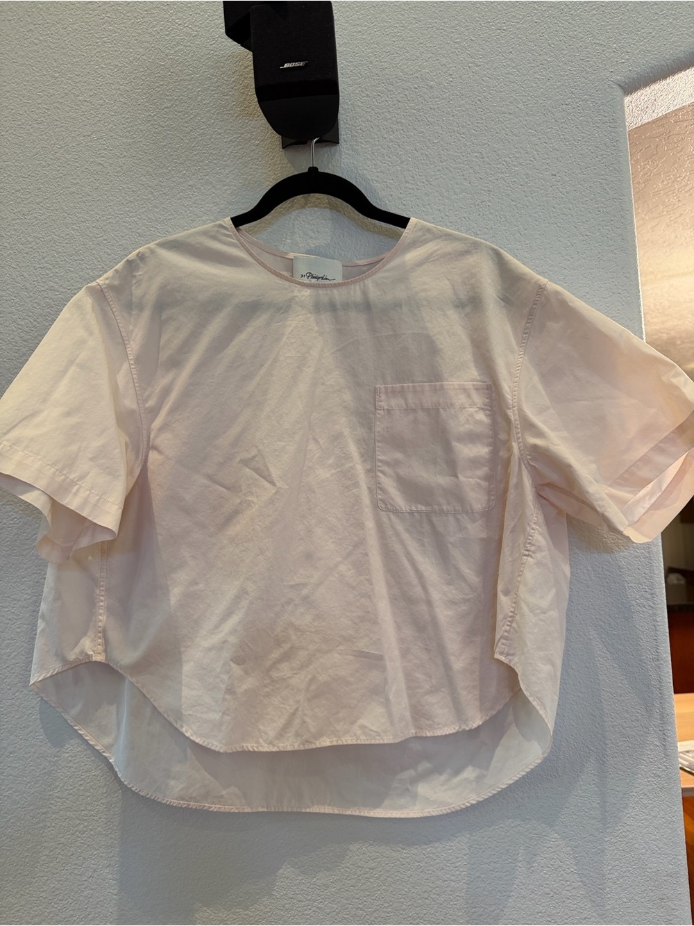 3.1 Phillip Lim soft pink Oversized Structured Pocket Top Minimalist Blouse